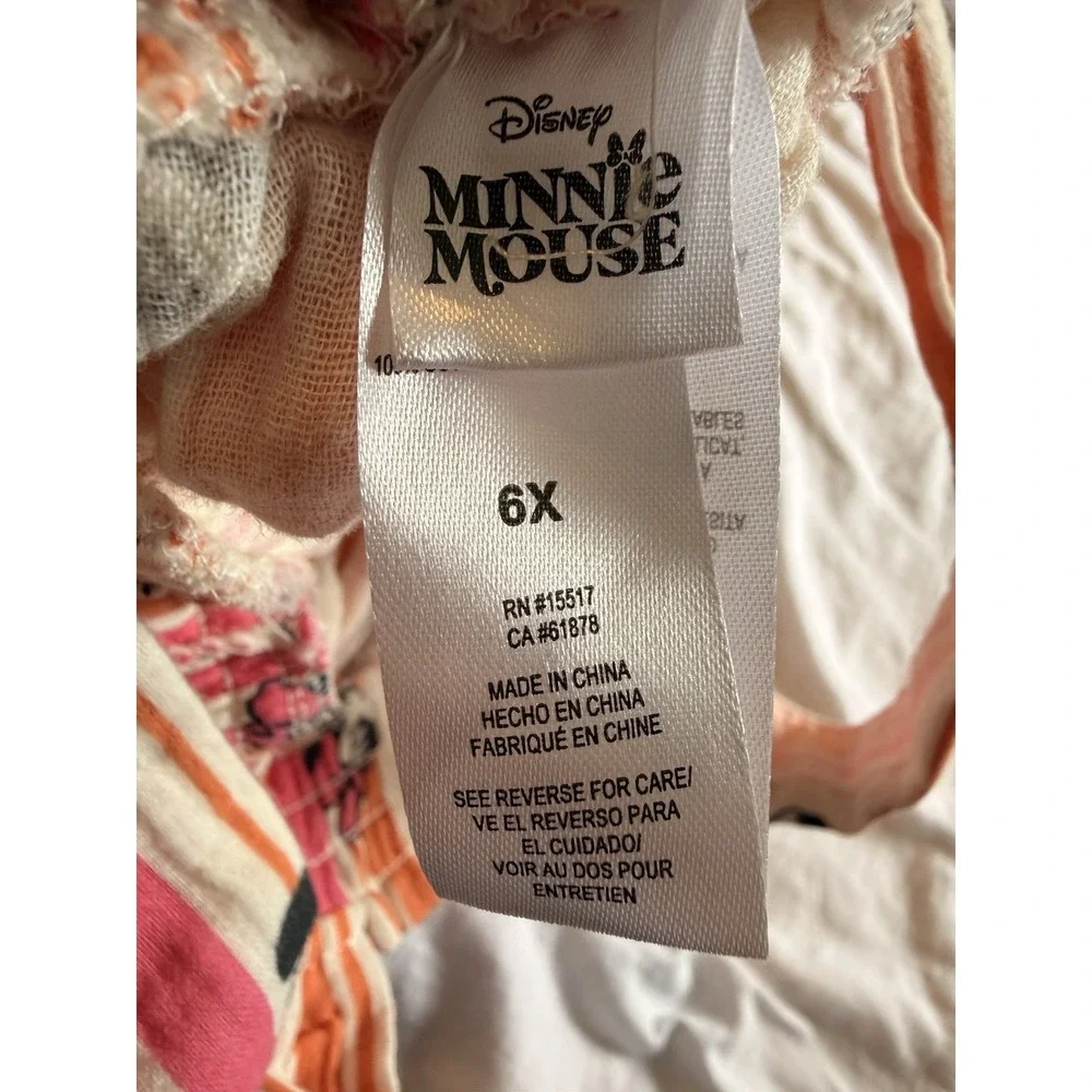 Disney Minnie Mouse Daffy Duck Kids 2 Piece Tank Top Shorts Outfit Pink New 6x